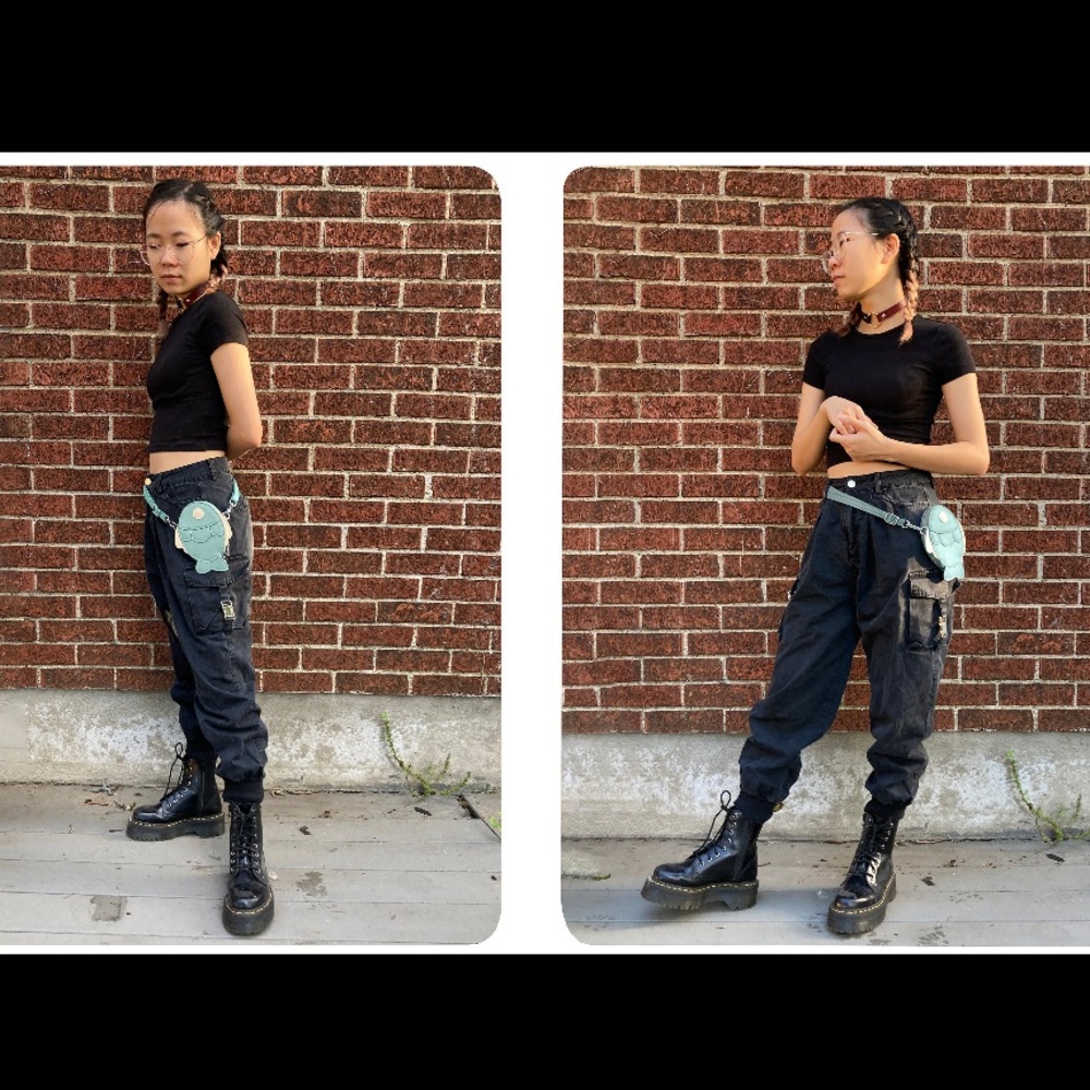 Inkwell x Sang Lam Aqua Turtle Crossbody Bag Preloved